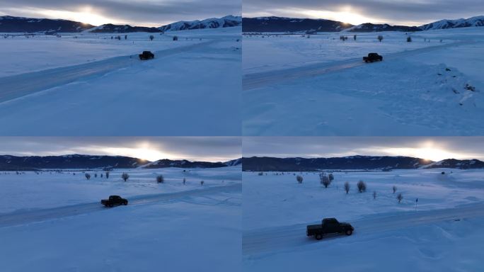 Jeep车雪地行驶