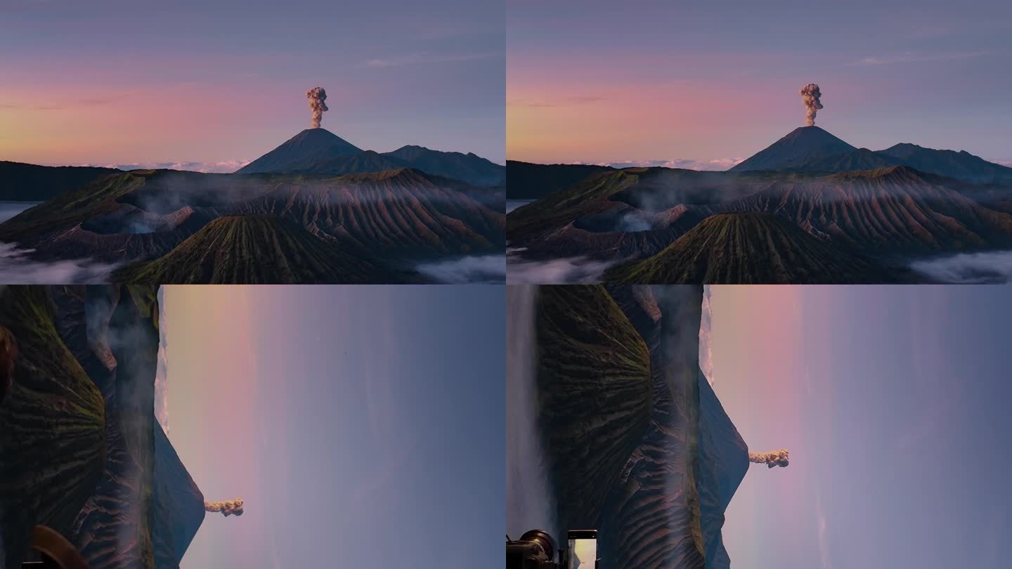 印度尼西亚布罗莫火山绝美日出晚霞