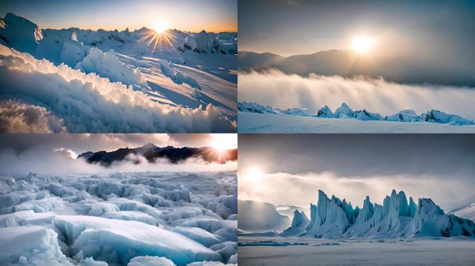 北极冰川极地冰川