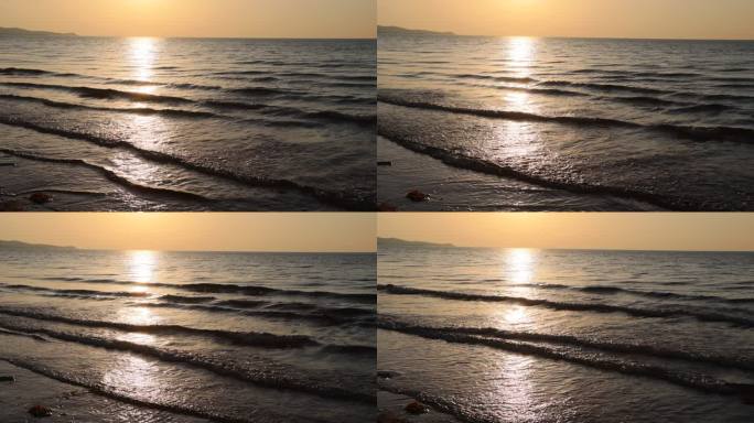 落日海浪
