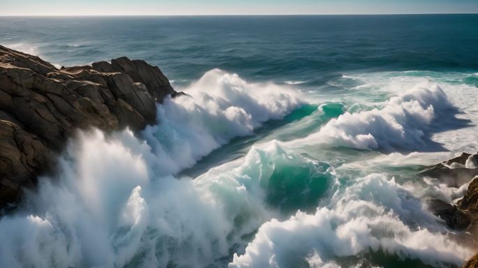 海浪 海面 浪花拍打