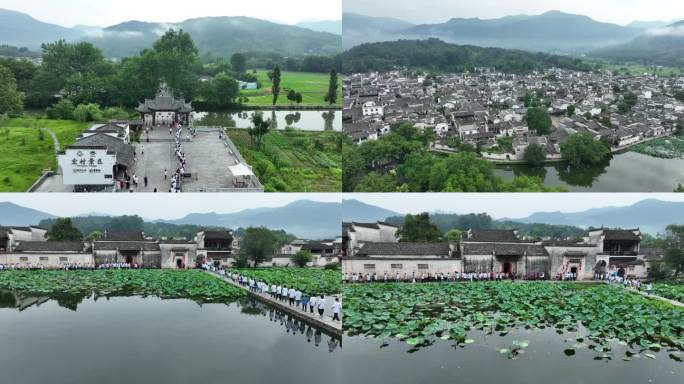 安徽黄山水墨宏村风景