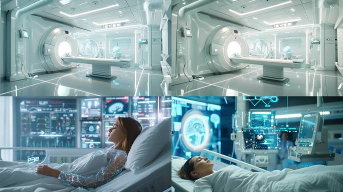 未来科技感医疗器械设备CT核磁共振