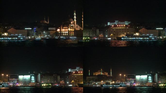 土耳其伊斯坦布尔的夜景