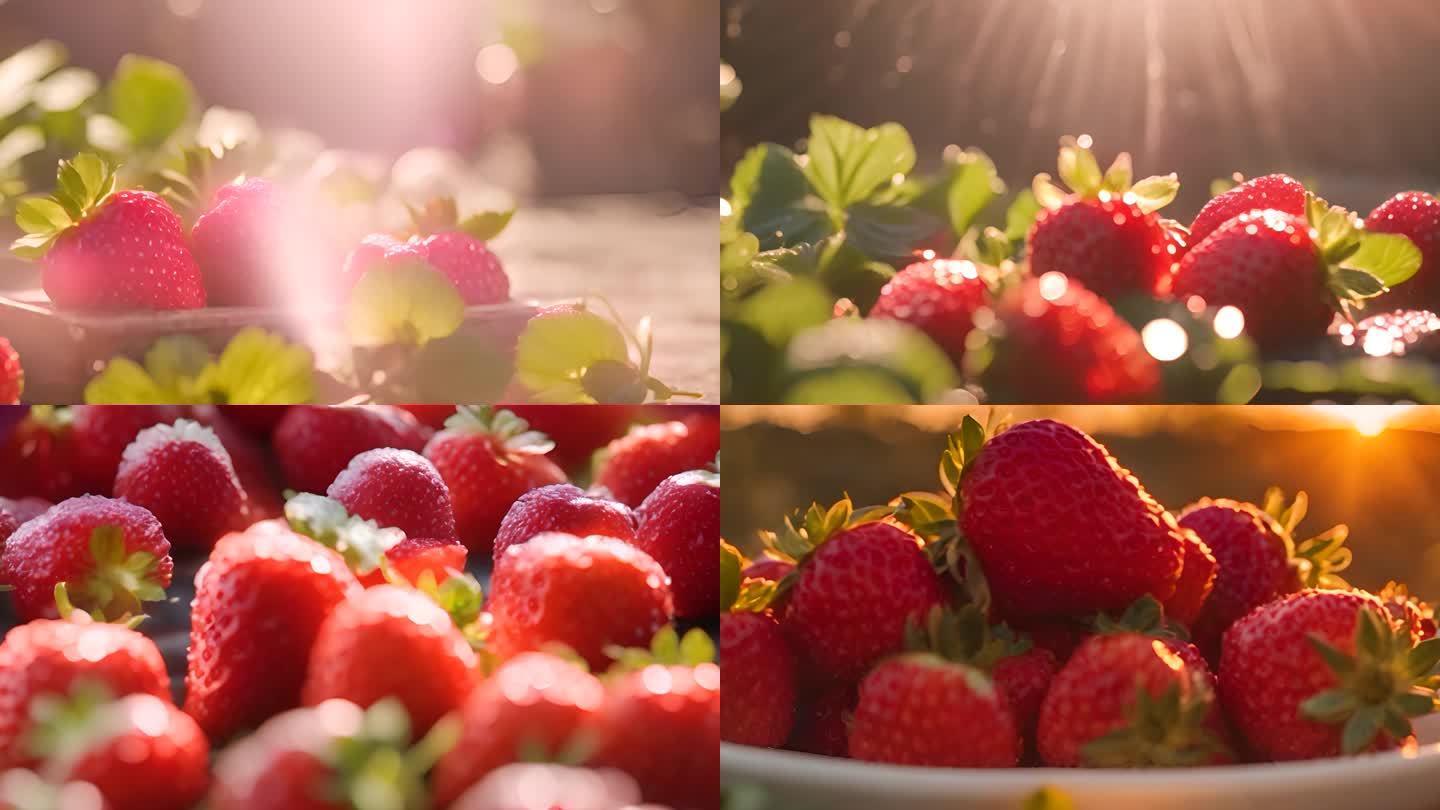 丰收的草莓