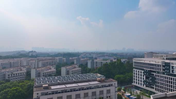 广州大学城航拍校园广州番禺区广东城市风景