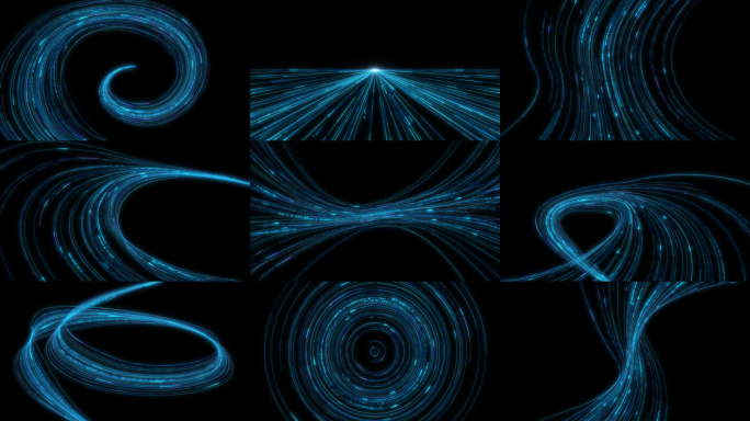 30款科技光线粒子特效4K透明素材