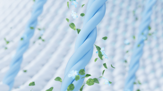 植物冰感清凉面料纤维C4D工程