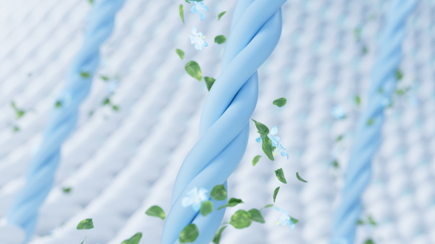 植物冰感清凉面料纤维C4D工程