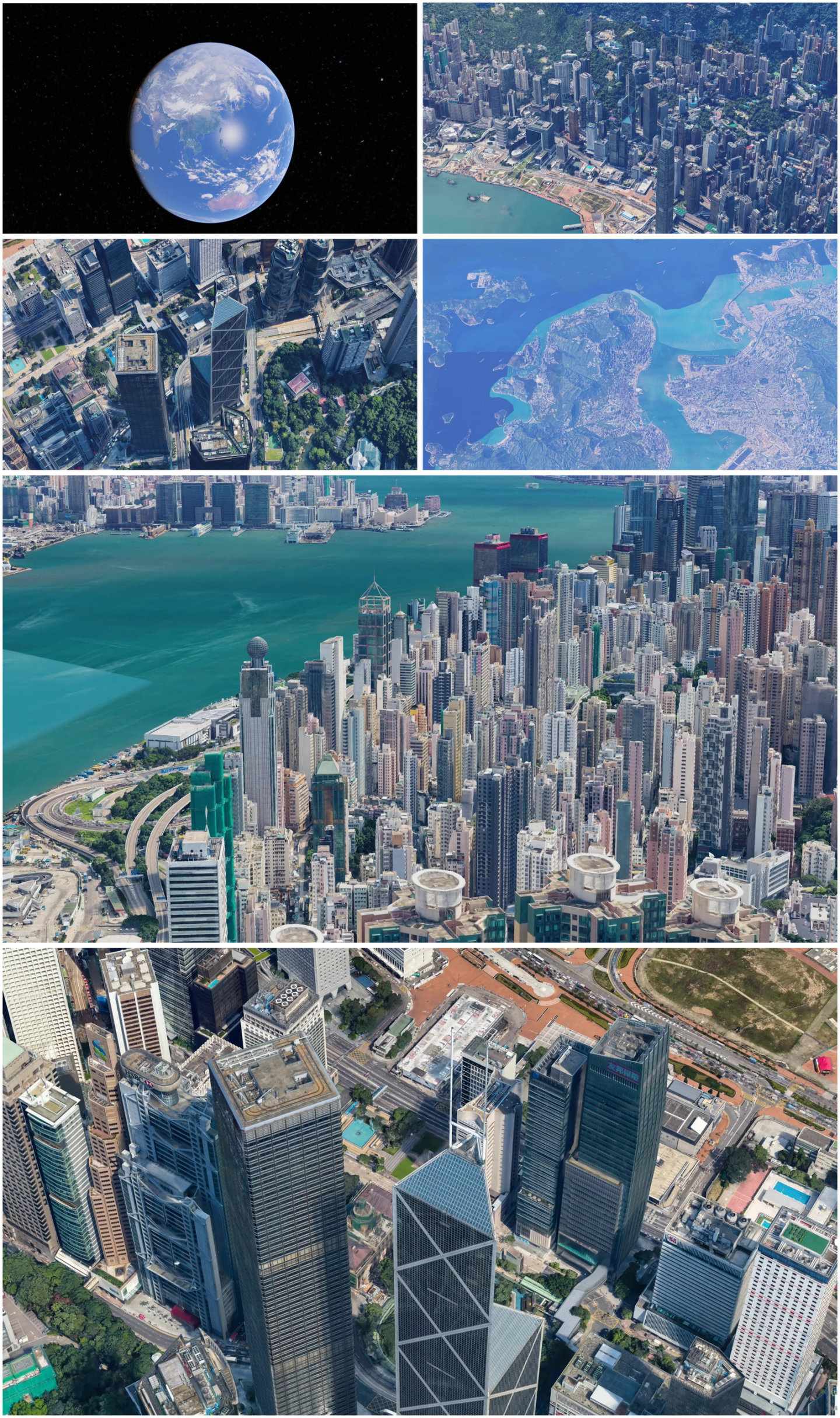 香港中银大厦 卫星定位 卫星地球