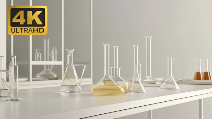 纯净的实验室，玻璃器皿