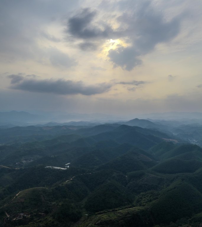 【4k】家乡航拍日落延时