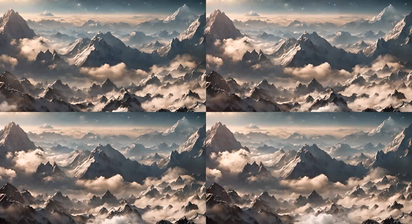 自然风景山峰云层视频素材