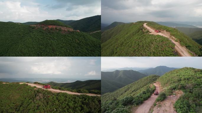 汽车行驶在高山上