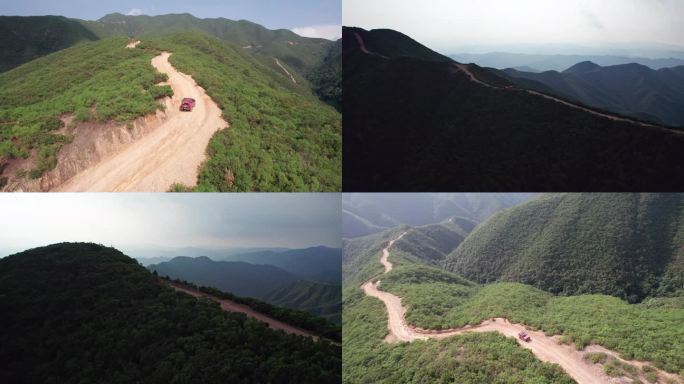 汽车行驶在高山上