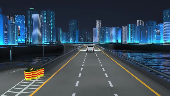 城市夜景模型  赛博朋克 C4D场景模型