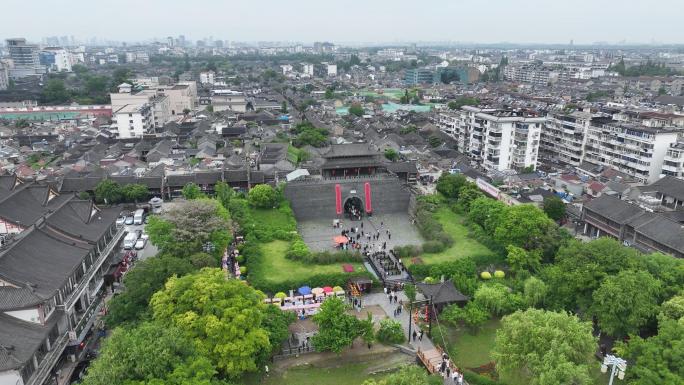 原创4K扬州航拍东关街东关古渡人流