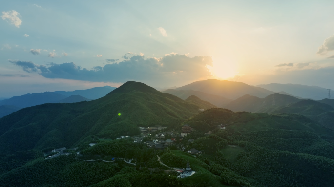 4K 茶山 采茶 茶叶 径山 清晨 茶园