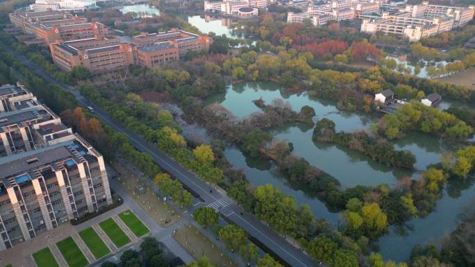 杭州浙江大学紫金港校区校门风景视频素材4