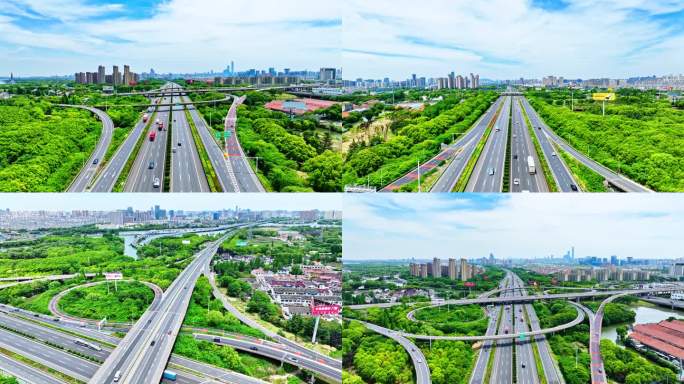 中国高速公路航拍4k