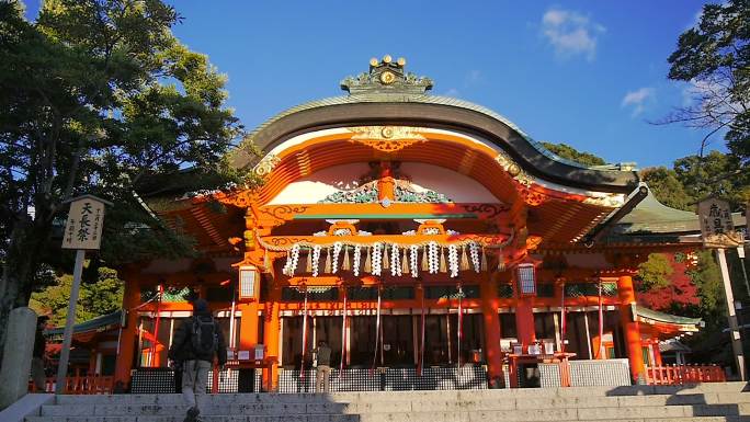 日本京都的稻利富见神社