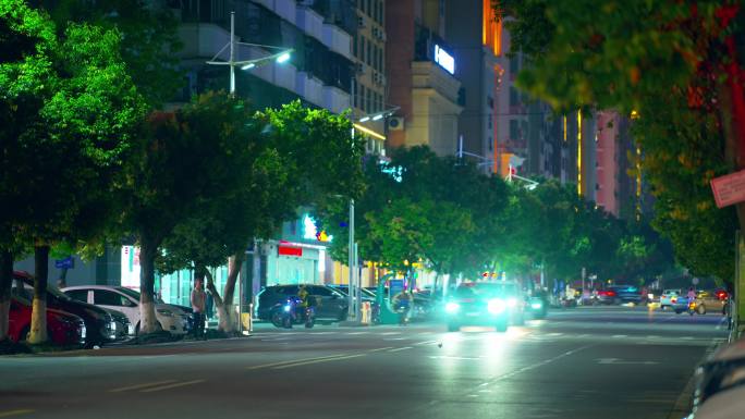 城市 夜景 夜景车流