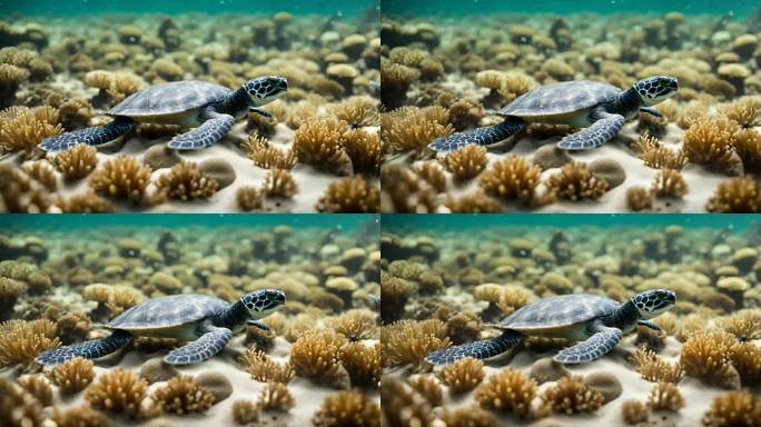 海底的小乌龟