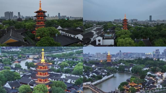 亮灯的寒山寺