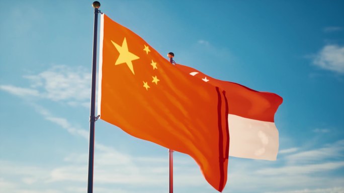 中国新加坡国旗中新关系中新建交中新友好