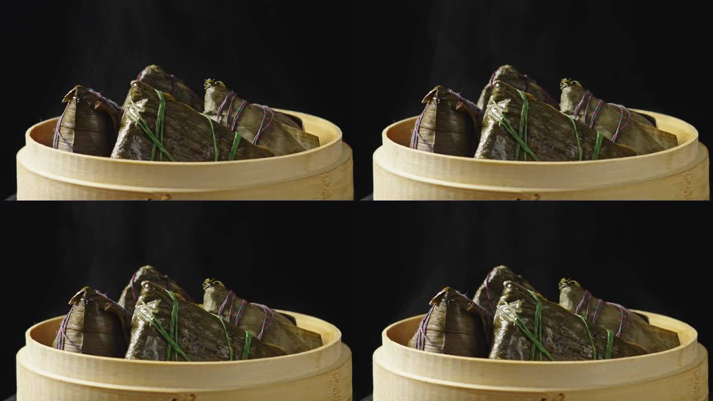 蒸笼里的粽子端午节吃粽子