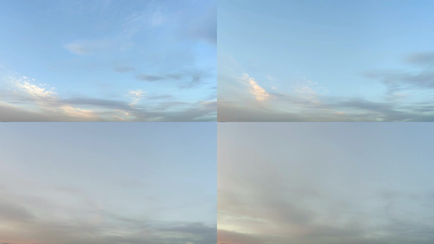 天气变换的天空延时摄影晴转多云