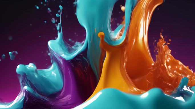 抽象艺术质感液态流体视觉色彩创意背景