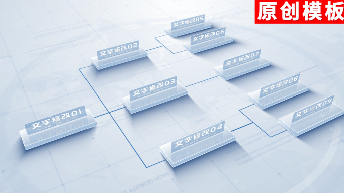 7-组织架构分类ae模板包装