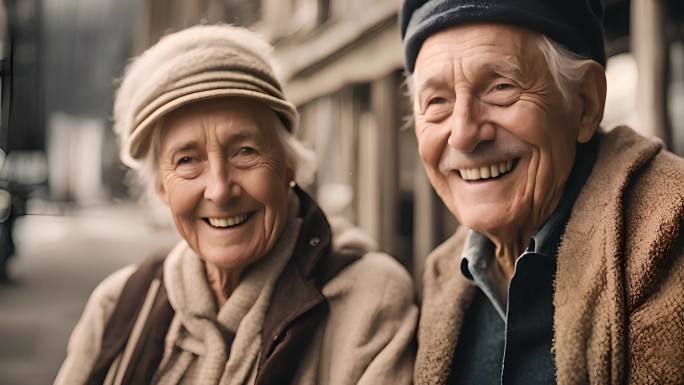 微笑的老人 老年人的笑脸合集 老年人快乐