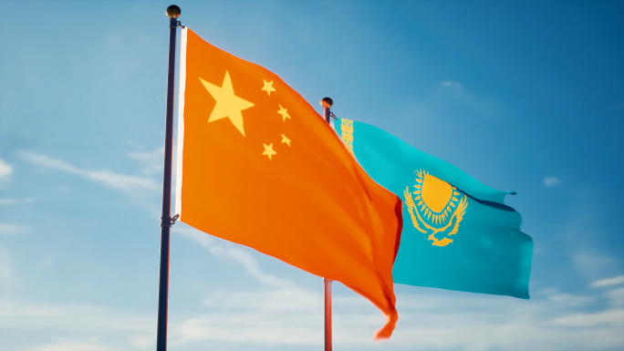 中国哈萨克斯坦国旗中哈关系中哈友好
