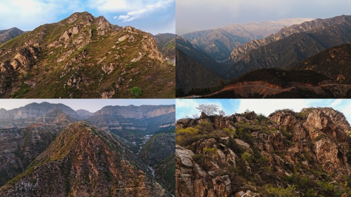 荒山 北方大山 黄土 石头山