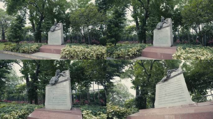 广州越秀麓湖公园雕像马思聪纪念雕像