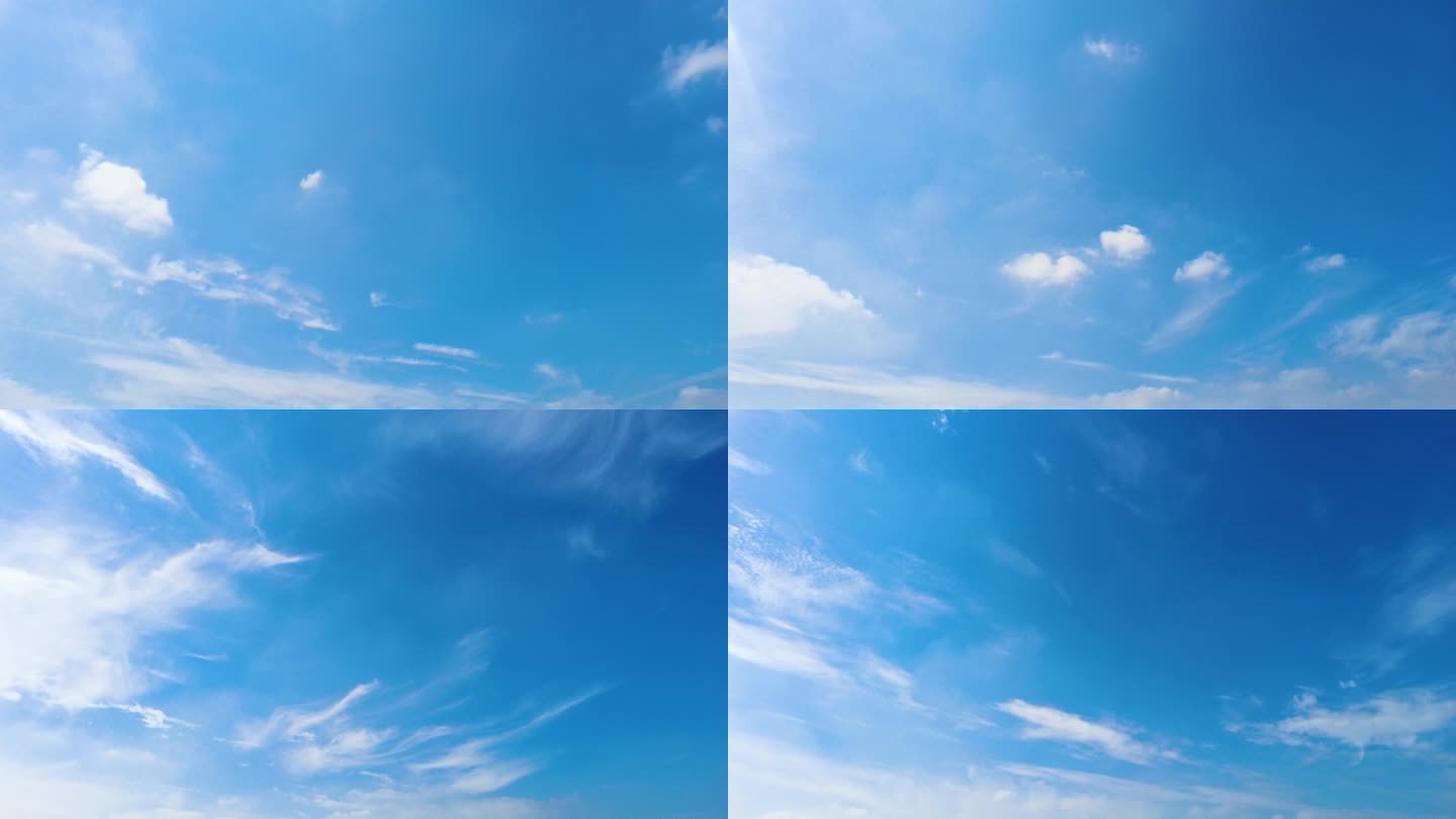 蓝天白云延时摄影风景视频素材