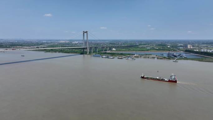 泰州大桥航拍大景4K