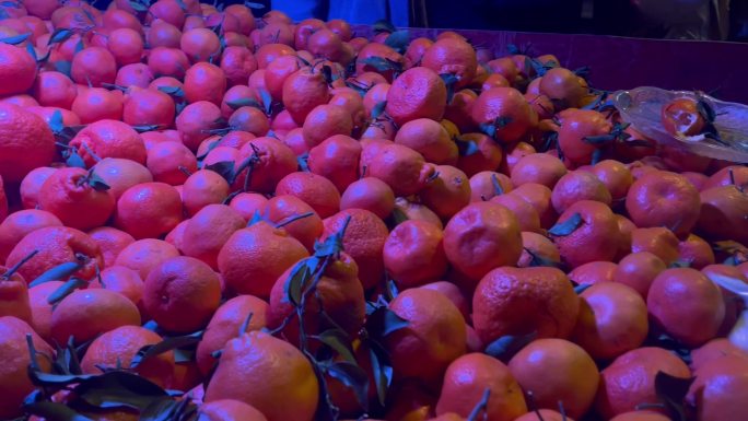 橘子水果上