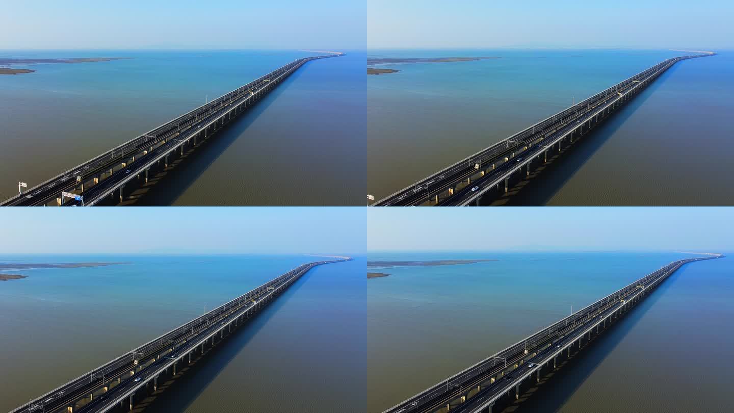 4k航拍天空之镜南京石臼湖