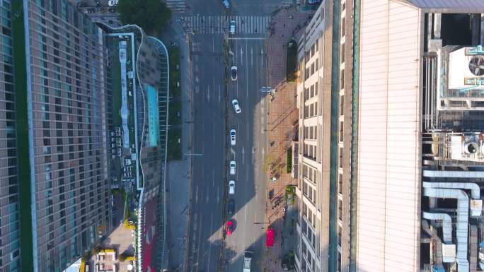 上海黄浦区河南中路航拍城市风景风光繁华车