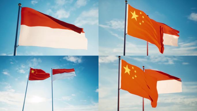 中国印度尼西亚国旗中印关系中印友好