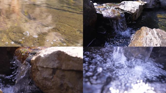 大自然小溪溪水溪流溪水清澈山泉水合集