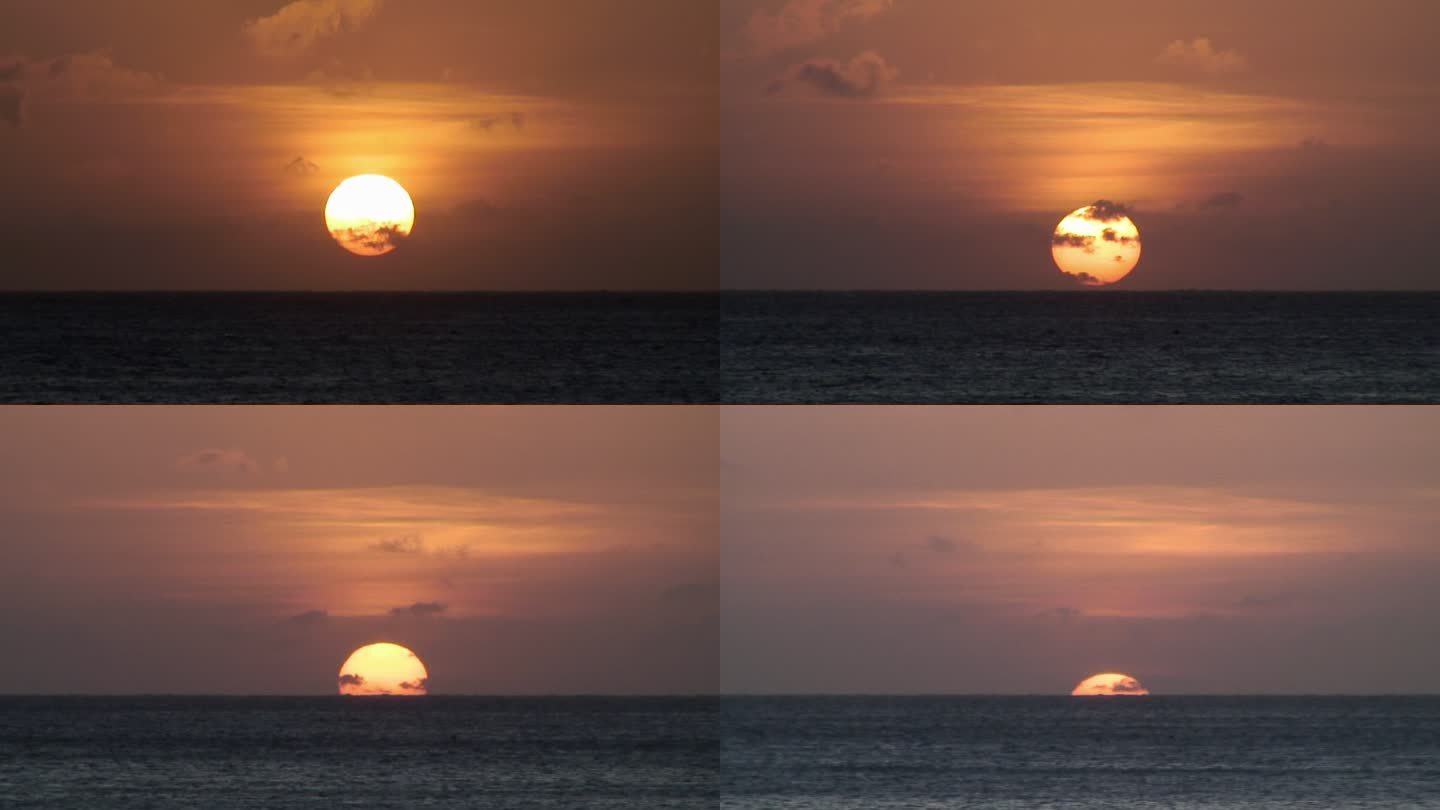 帕马里坎岛的日落，菲律宾