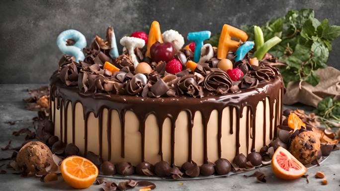 巧克力蛋糕生日