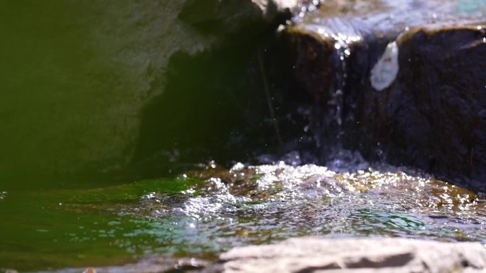 大自然小溪溪水溪流溪水清澈山泉水