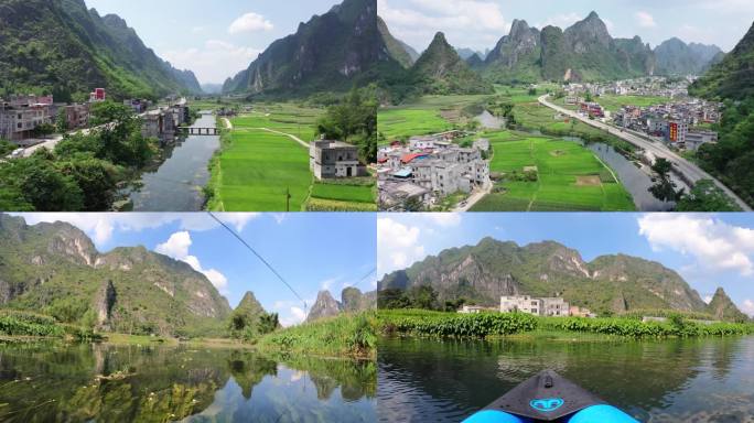 广西河池都安一条会开花的河  4K航拍