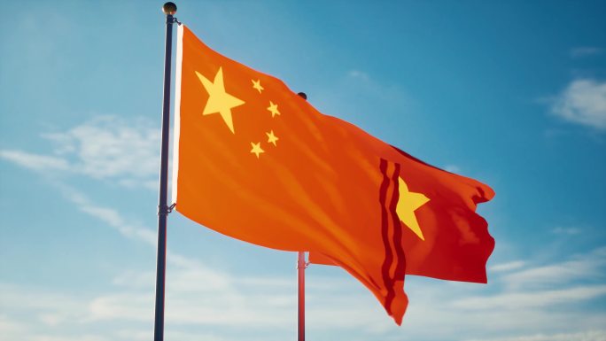 中国越南国旗中越关系中越建交中越友好