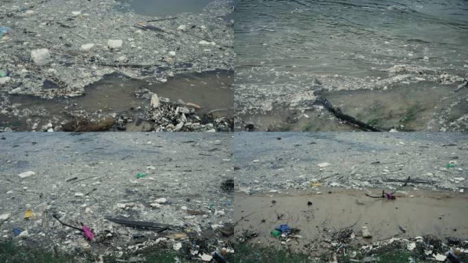 海边水面垃圾
